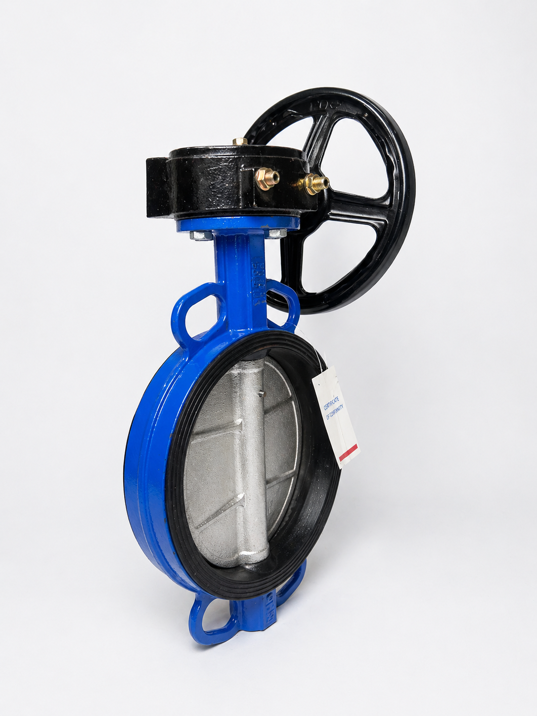WAFER TYPE BUTTERFLY VALVE WITH GEAR OPERATOR