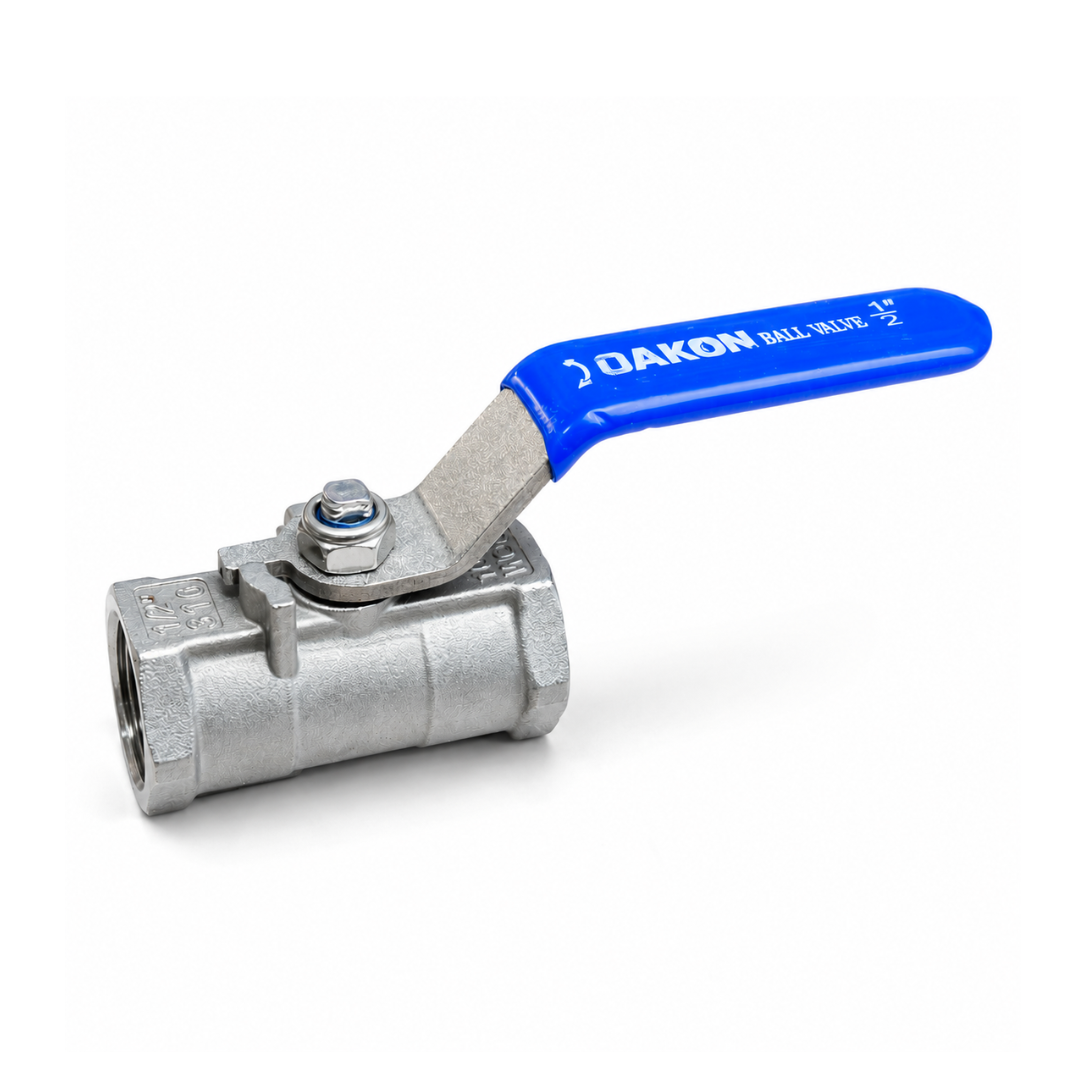 Stainless Steel 1PC Threaded Ball Valve